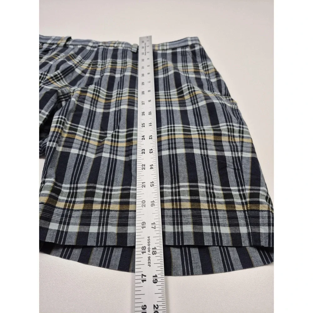 VTG Polo Ralph Lauren Madras Plaid Shorts Men's 34 Blue Plaid Chino